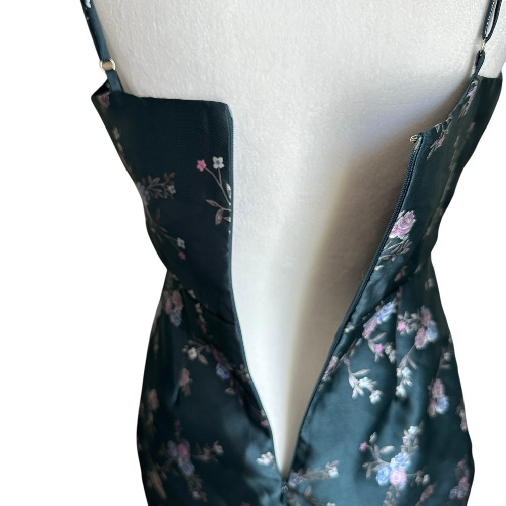 Lulus Made For Romance Navy Blue Floral Jacquard Sleeveless Mini Dress Size S - Picture 8 of 17